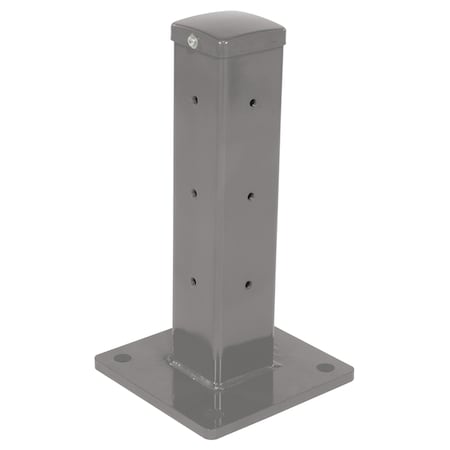 Vestil Rigid Tube Post 18In Bolt-On Style Gray Semi Gloss GR-F3R-DI-TP18-GYSG